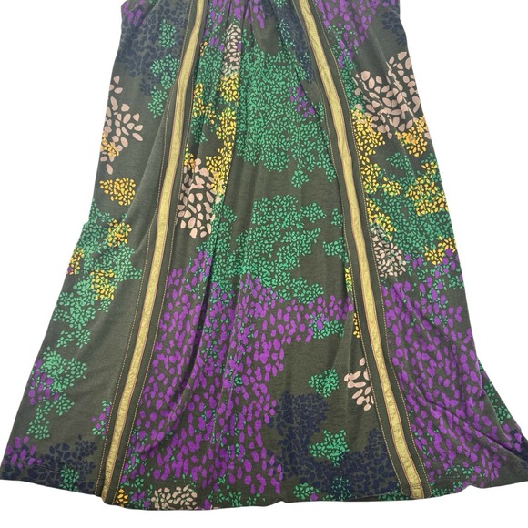 One September Anthropology Boho Green Embroidered Racerback Mini Dress NWOT‎ - Picture 3 of 13